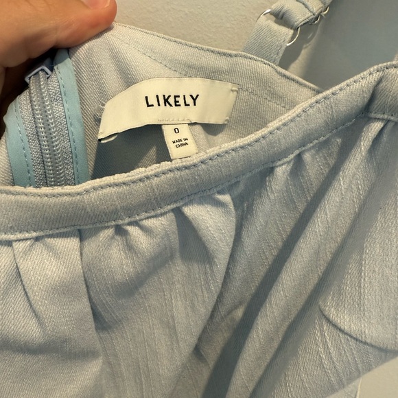 Likely Gray Ruched Ruffled Midi Dress - Picture 3 of 5